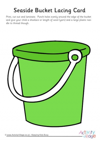 Seaside Bucket Lacing Card