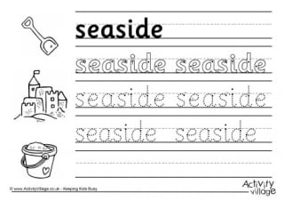summer handwriting worksheets