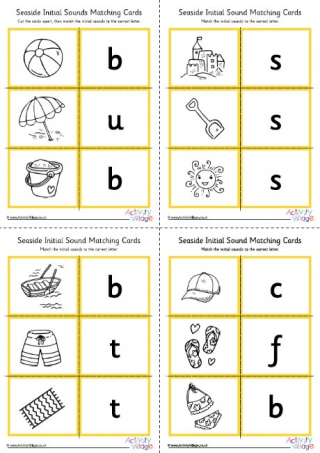 Seaside Initial Sounds Matching Cards