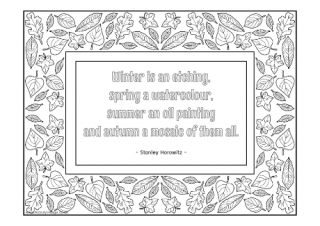 Seasons Quote Colouring Page