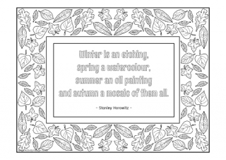 Seasons Quote Colouring Page