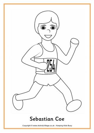 Sebastian Coe Colouring Page