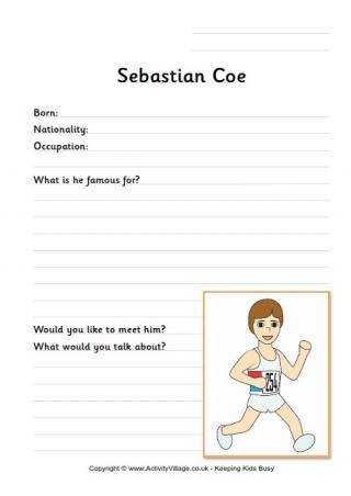 Sebastian Coe Worksheet