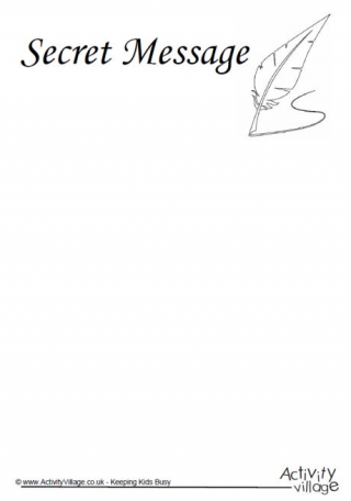Secret Message Paper