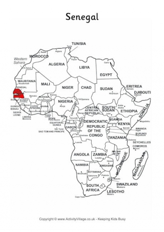 Senegal On Map Of Africa