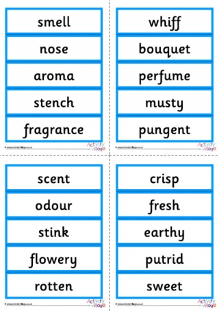 Senses Smell Word Cards
