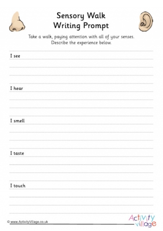Sensory walk writing prompt