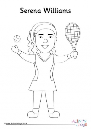  Serena Williams Colouring Page