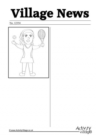 Serena Williams Newspaper Writing Prompt