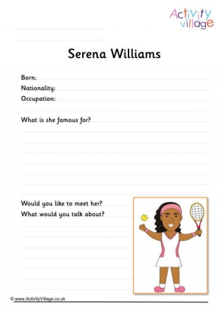 Serena Williams Worksheet
