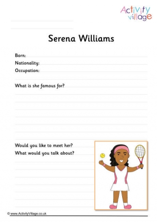 Serena Williams Worksheet