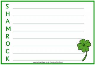 Shamrock Acrostic Printables