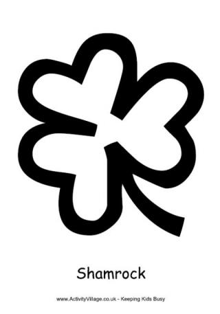 Shamrock colouring page 2