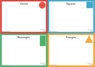 Shape Sorting Mats - First 4 Shapes