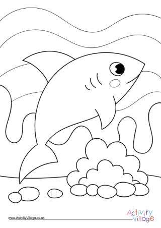 Shark Colouring Page 3