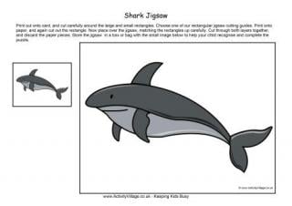 Shark Printable Jigsaw