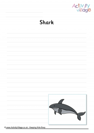 Shark Writing Page