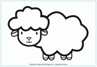 Sheep colouring page