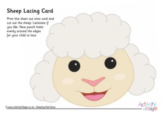 Sheep Lacing Card 2