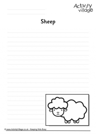 Sheep Writing Page