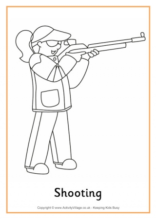 Shooting Colouring Page