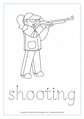 Shooting Tracing Worksheet