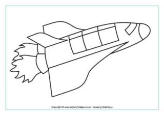 Shuttle Colouring Page