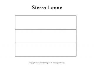 Sierra Leone Flag Colouring Page