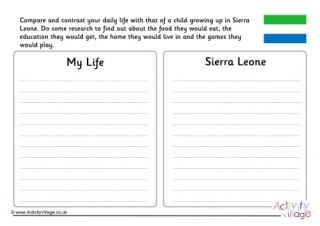 Sierra Leone Compare And Contrast Worksheet
