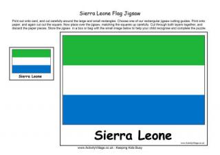 Sierra Leone Flag Jigsaw