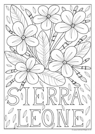 Sierra Leone National Flower Colouring Page