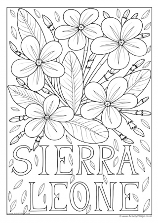 Sierra Leone National Flower Colouring Page