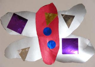 Simple Butterfly Shape Collage