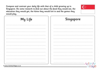Singapore Compare And Contrast Worksheet
