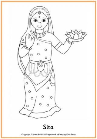 Sita Colouring Page