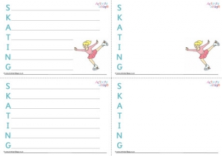 Skiing Acrostic Poem Printable