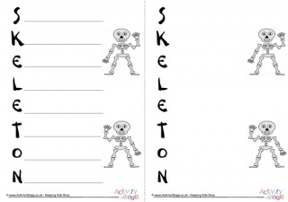 Skeleton Acrostic Poem Printable
