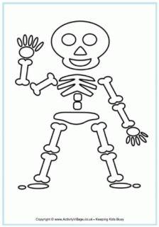 Skeleton Colouring Pages