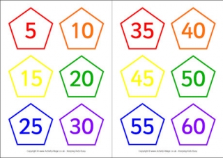 Skip Counting by 5 Cards