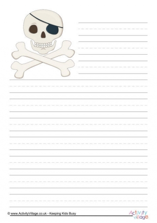 Skull and Crossbones Writing Paper