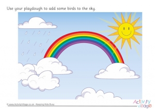 Sky Playdough Mat