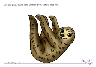 Sloth Playdough Mat