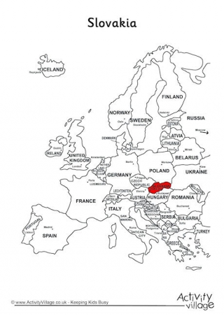 Slovakia On Map Of Europe