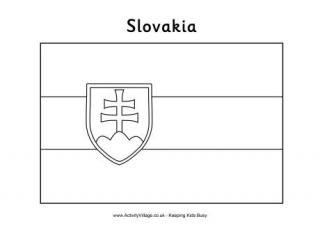 Slovakia Flag Colouring Page