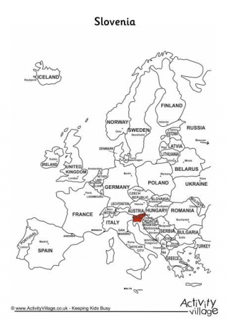 Slovenia On Map Of Europe