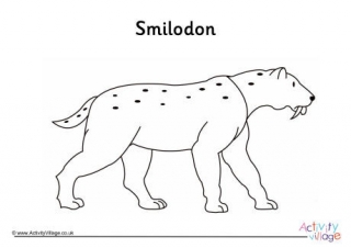 Smilodon Colouring Page