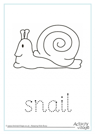 Snail Word Tracing