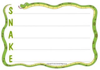 Snake acrostic poem printable 2