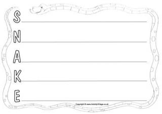 Snake acrostic poem printable 3