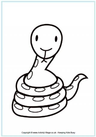 Snake Colouring Page